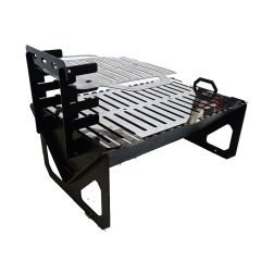 Ateş Kutusu Mangal Pratik Demonte Paslanmaz Izgara Kamp Piknik