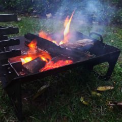 Ateş Kutusu Mangal Pratik Demonte Paslanmaz Izgara Kamp Piknik