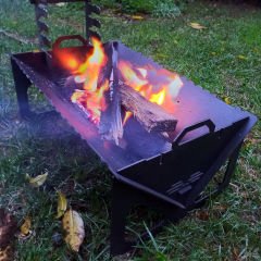 Ateş Kutusu Mangal Pratik Demonte Paslanmaz Izgara Kamp Piknik