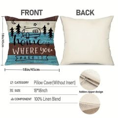 Kırlent Minder Yastık Kılıfı Yıkanabilir Ev Karavan Kamp