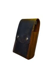 Cam Şişe Seti (2'li) Deri Kılıflı Yağdanlık Kamp Piknik Mangal