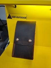 Cam Şişe Seti (2'li) Deri Kılıflı Yağdanlık Kamp Piknik Mangal