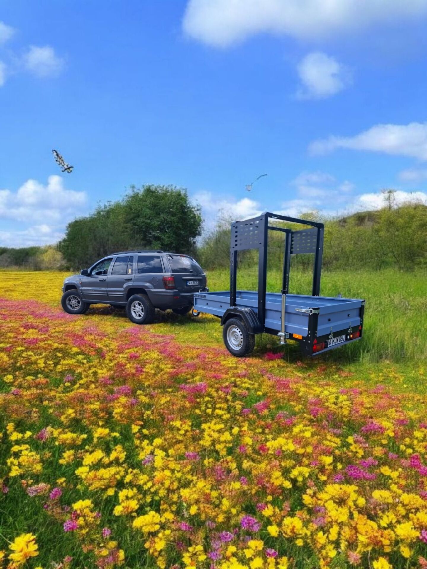 Rocky Trailer Çadır Taşıyıcı Kamp Römorku  1250x2500