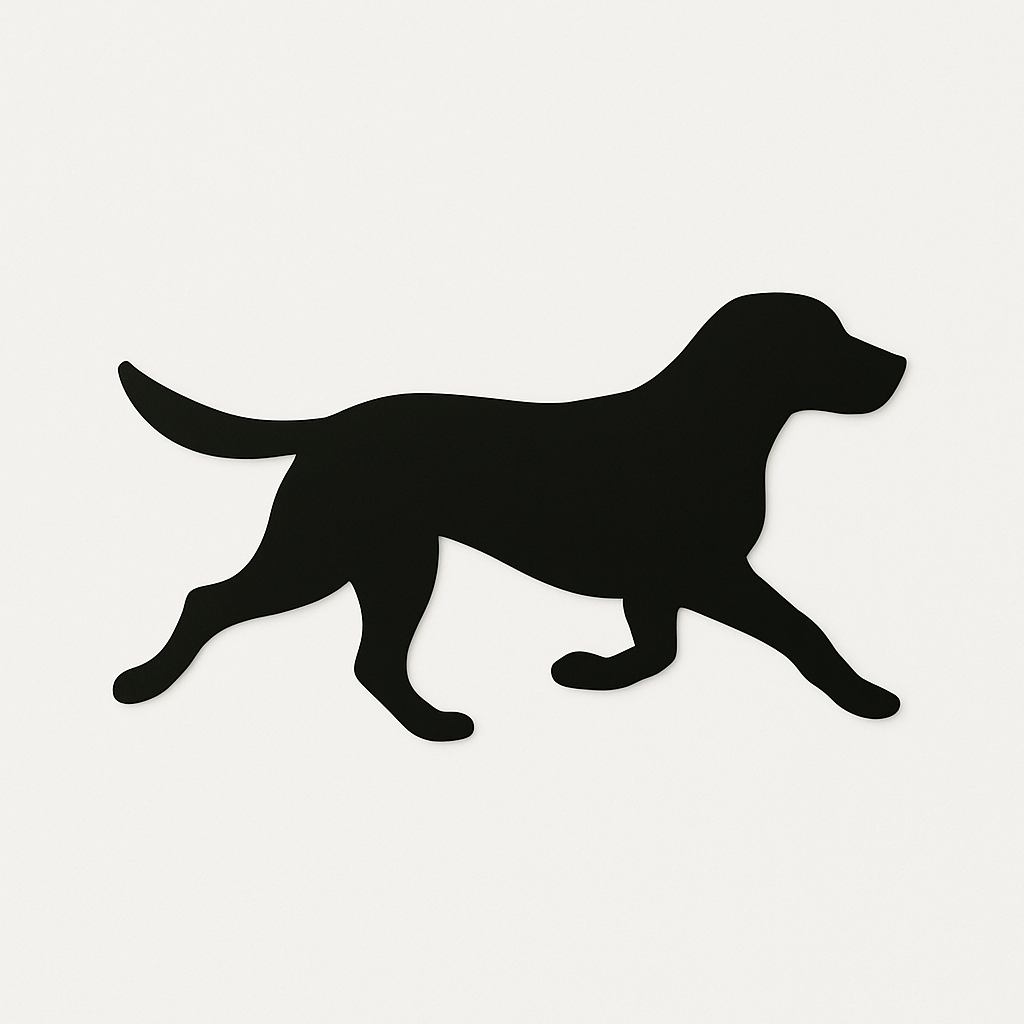 Metal Duvar Süsü Koşan Köpek  Dekoratif - Shadowline Serisi