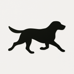 Metal Duvar Süsü Koşan Köpek  Dekoratif - Shadowline Serisi
