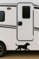 Metal Duvar Süsü Koşan Köpek  Dekoratif - Shadowline Serisi