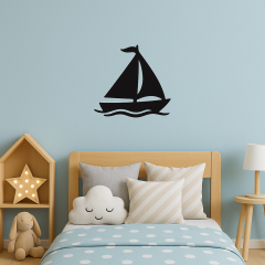 Metal Duvar Süsü Yelken Doğa Deniz - Shadowline Serisi