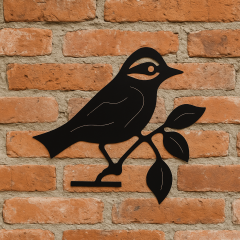 Metal Duvar Süsü Kuş Doğa  - Shadowline Serisi