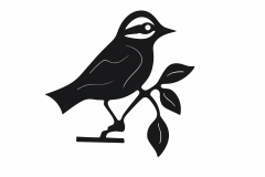 Metal Duvar Süsü Kuş Doğa  - Shadowline Serisi