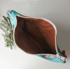 Renkli Desenli Kadın Kumaş Clutch Çanta