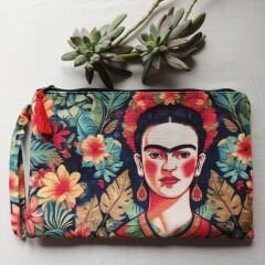 Frida Kahlo Kumaş Kadın Clutch Çanta