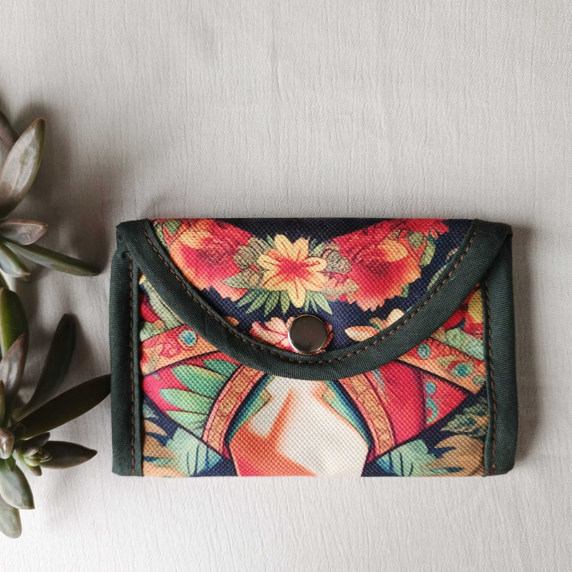 Frida Kahlo El Yapımı Kumaş Cüzdan