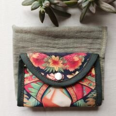 Frida Kahlo El Yapımı Kumaş Cüzdan