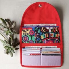 Renkli Desenli El yapımı Büyük Boy Kadın Cüzdan