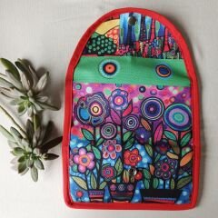 Renkli Desenli El yapımı Büyük Boy Kadın Cüzdan