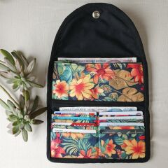 Frida Kahlo El yapımı Büyük Boy Kadın Kumaş Cüzdan