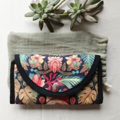 Frida Kahlo El yapımı Büyük Boy Kadın Kumaş Cüzdan