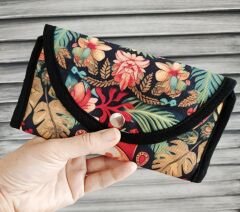 Frida Kahlo El yapımı Büyük Boy Kadın Kumaş Cüzdan