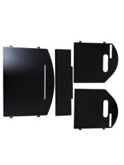 Rüzgarlık Tekli Ocak Galvaniz Koruma Raflı Siyah