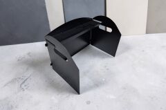 Rüzgarlık Tekli Ocak Galvaniz Koruma Raflı Siyah