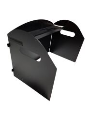 Rüzgarlık Tekli Ocak Galvaniz Koruma Raflı Siyah