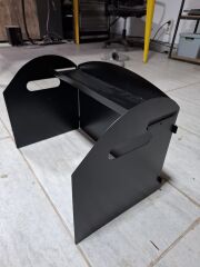 Rüzgarlık Tekli Ocak Galvaniz Koruma Raflı Siyah