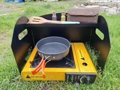 Rüzgarlık Tekli Ocak Galvaniz Koruma Raflı Siyah