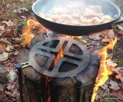 Bushcraft Outdoor Kamp İsveç Kütük Ocağı