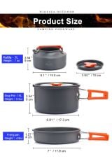 Pratik Tencere Tava Çaydanlık Seti Kamp Outdoor